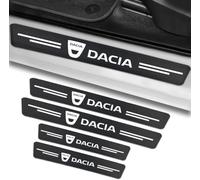 VAPORVERSE 4 Pièce Protection Seuil de Porte de Voiture pour Dacia Bigster Dokker Duster Jogger Lodgy Logan Sandero Spring, Plaques Protection Seuil Porte Fibre Carbone Autocollant Plinthes