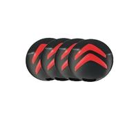 VAPORVERSE 4 pièces Autocollants Cache Moyeux pour Citroen C6 II 2016-, Emblèmes Centre de Roue Badges Jantes Décoration Accessoires Auto,B-56mm