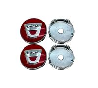 VAPORVERSE 4 pièces Cache Moyeux pour Duster Logan Sandero Stepway Lodgy Mcv 2 Dokker 56MM, RéSistant à La Chaleur Centrale enjoliveurs Cache de Roue Bouchon de Jante Accessoires,Red