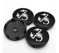 VAPORVERSE 4 Pièces Cache-moyeux pour Fiat Punto Abarth 124 125 500 595 696 Stilo Ducato 60mm, Cache Moyeux Capuchons de Centre Auto Capuchons de Centre Voiture Badge,A