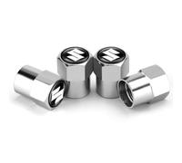 VAPORVERSE 4 Pièces Capuchon de Valve Auto pour Suzuki Across 2020-, Bouchons Anti-poussière de Pneu de Voiture en métal Pièces Automobiles,Silver