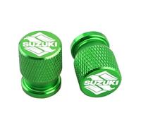 VAPORVERSE 4 Pièces Capuchon de Valve Auto pour Suzuki Splash 2012-2014, Bouchons Anti-poussière de Pneu de Voiture en métal Pièces Automobiles,Green