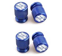VAPORVERSE 4 Pièces Capuchon de Valve Auto pour Suzuki SX4 S-Cross II 2013-2016, Bouchons Anti-poussière de Pneu de Voiture en métal Pièces Automobiles,Blue
