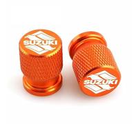 VAPORVERSE 4 Pièces Capuchon de Valve Auto pour Suzuki Vitara IV 2014-2018, Bouchons Anti-poussière de Pneu de Voiture en métal Pièces Automobiles,Orange
