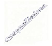 VAPORVERSE Autocollant Voiture pour Abarth 595 695 Tunismo Esseesse Competizione, Autocollant Décoratif pour Voiture Emblème Adhésif Badge Adhésif,Competizione-Matte Silver