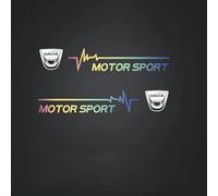 VAPORVERSE Autocollant Voiture pour Dacia Sandero I 2008-2012, Autocollant Décoratif pour Voiture Emblème Adhésif Badge Adhésif,B