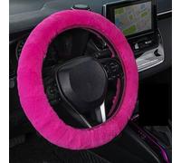 VAPORVERSE Housse de Volant de Voiture en Peluche pour Alfa Romeo Stelvio 2017-2021 2022, Antidérapante et Chaude Couvre Volants Voiture Décoration Voitures,Purple