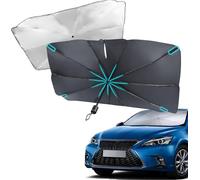 VAPORVERSE Pare-Soleil Parapluie pour Ford Focus II 2009-2013, Protection Thermique Pliable et réflecteur UV Pare-Brise avec découpe en V pour rétroviseur,A