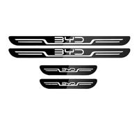VAPORVERSE Protection Seuil de Porte de Voiture pour BYD Han 2022 2023, Plaques Protection Seuil Porte en Acier Inoxydable Extérieure Accessoires,Bright Black