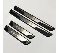 VAPORVERSE Protection Seuil de Porte de Voiture pour BYD Han 2022 2023, Plaques Protection Seuil Porte en Acier Inoxydable Extérieure Accessoires,Silver