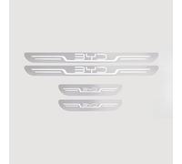 VAPORVERSE Protection Seuil de Porte de Voiture pour BYD Han 2022 2023, Plaques Protection Seuil Porte en Acier Inoxydable Extérieure Accessoires,Silver