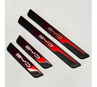 VAPORVERSE Protection Seuil de Porte de Voiture pour BYD Han DM 2020-, Plaques Protection Seuil Porte en Acier Inoxydable Extérieure Accessoires,Red