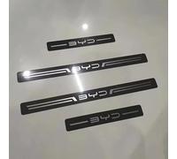 VAPORVERSE Protection Seuil de Porte de Voiture pour BYD Han, Plaques Protection Seuil Porte en Acier Inoxydable Extérieure Accessoires,Carbon Fiber Look