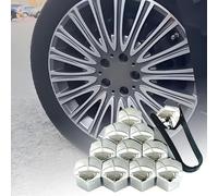 VAPORVERSE Voiture Cache-écrous De Roue pour Audi Q2 2017-2020 5-Door, Capuchon d'écrou de Roue, Capuchons Ecrou Bouchons Protecteurs D'éCrou Couvre avec Outil Demontage, 20PCS,Silver-21MM