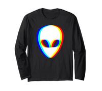 Vaporwave Alien Face Vaporwave UFO Extraterrestre Manche Longue