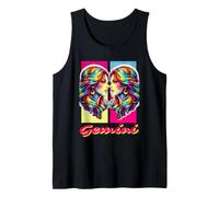 Vaporwave Gemini Zodiac Twins Coloré Astrologie Débardeur