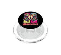 Vaporwave Gemini Zodiac Twins Coloré Astrologie PopSockets PopGrip pour MagSafe