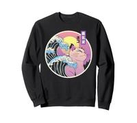 Vaporwave japonais vagues Kat japonaises style années 80 vintage rétro Sweatshirt