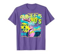 Vaporwave Nostalgie Japonaise Catboy Style rétro Années 90 Violet T-Shirt