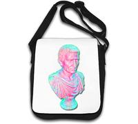 Vaporwave Sac à bandoulière Motif buste de Jules César Blanc