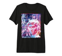 Vaporwave Shirt Statue Grecque Cyberpunk Japonais T-Shirt Haut de Gamme