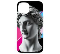 Vaporwave Statue Tête Rétro Géométrique Abstrait Art Élégant Coque pour iPhone 13