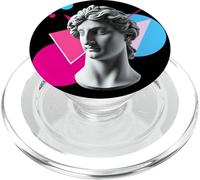 Vaporwave Statue Tête Rétro Géométrique Abstrait Art Élégant PopSockets PopGrip pour MagSafe