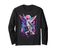 Vaporwave Statuette Saint Michel Archange Style Japonais Manche Longue
