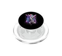 Vaporwave Statuette Saint Michel Archange Style Japonais PopSockets PopGrip pour MagSafe