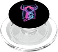 Vaporwave Tête de Mort de cerf Corbeau rétro Synthwave Esthétique PopSockets PopGrip pour MagSafe