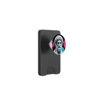 Vaporwave Tête de Statue Barbu Rétro Motif Géométrique PopSockets PopWallet pour MagSafe