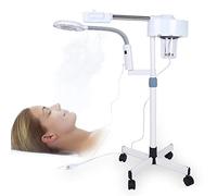 Vapozone Esthetique Professionnel, Vapeur facial Steamer Sauna facial 2 en 1 LED Grossissement 5X Appareil à vapeur Humidificateur avec lampe Spa Nettoyage Vapeur
