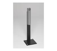 VAR Cendrier mural B12 argent avec console INOX et serrure, pied noir Var Quantité:1