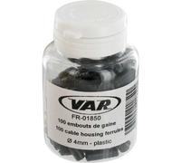 VAR Tope Funda 100 Ud - 4mm Plástico/Negro
