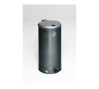 VAR Poubelle GVA 66l, argent antique avec couvercle en plastique argent Var Quantité:1