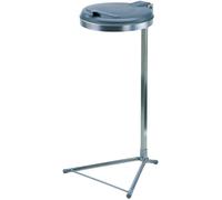 VAR Poubelle H980xl500xP530 mm 120 l couvercle argent (KS) avec pied
