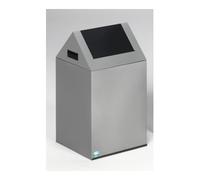 VAR Poubelle pour matières recyclables WSG 40 S, argent avec trappe anthracite Var Quantité:1