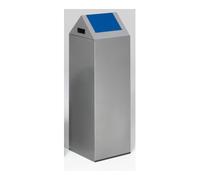 VAR Poubelle pour matières recyclables WSG 85 S, argent avec trappe bleu Var Quantité:1