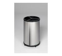 VAR Station de tri, 3 éléments, INOX poli /Sans auvent Var Quantité:1