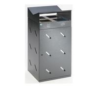 VAR Station de tri sélectif WS 58, quadruple, argent antique Var Quantité:1