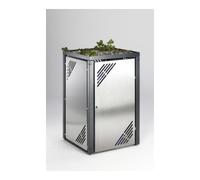 VAR VAR Armoire poubelle avec couvercle plante MBS 6 acier inoxydable Quantité:1