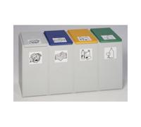 VAR VAR Bac en plastique 4 compartiments sans couvercle 40 l Quantité:1