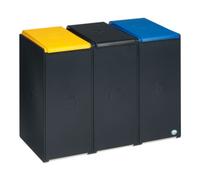 VAR VAR Bac en plastique 40 L, 3 compartiments, avec couvercle Quantité:1