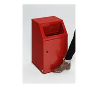 VAR VAR Boîte à laine d'acier PWK 45 avec pédale auto-extinguible rouge 43 l Quantité:1