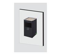 VAR VAR Cendrier mural WH 45 avec trappe anthracite 16 l Quantité:1
