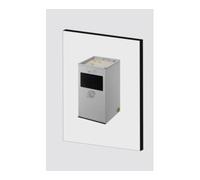 VAR VAR Cendrier mural WH 45 avec trappe d'insertion argent 16 l Quantité:1