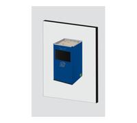 VAR VAR Cendrier mural WH 45 avec trappe d'insertion bleu gentiane 16 l Quantité:1