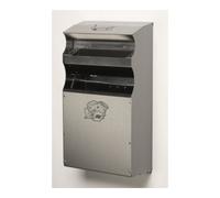 VAR VAR Cendrier mural WH 63 en acier inoxydable 15 l Quantité:1