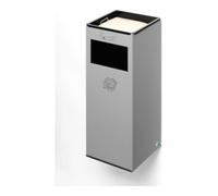 VAR VAR Cendrier mural WH 66 avec trappe d’insertion argent 29 l Quantité:1