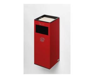VAR VAR Cendrier mural WH 66 avec trappe d’insertion rouge 29 l Quantité:1
